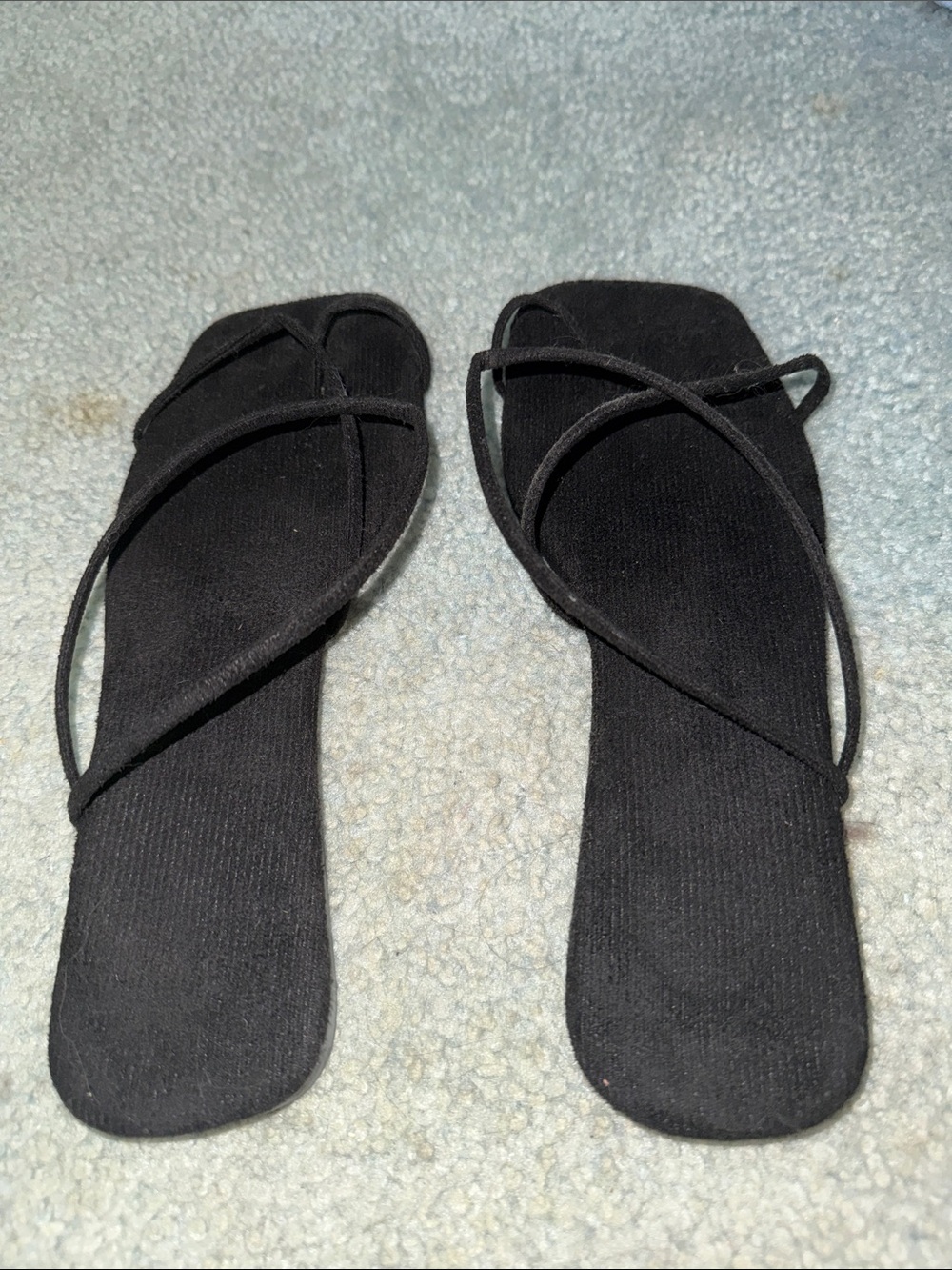 Target Black Minimal Strappy Flat Sandals for Women